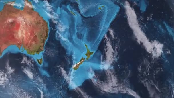 Earth Zoom Auckland City North Island Zéland — Stock videók