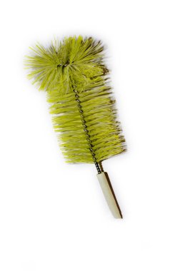 Sarı şişe fırça konu ve kıllar ile birlikte tel kolu ile