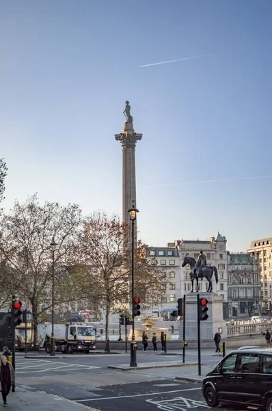 Trafalgar Square Londen Engeland November 2018 Trafalgar Square Met Uitzicht — Stockfoto