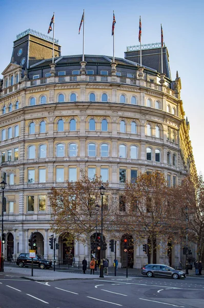 Histórico Edificio Wc2 Frente Plaza Trafalgar Lado Sur Westminster — Foto de Stock