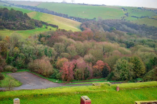 Green landscape in the plains of dover and wide spread grass land