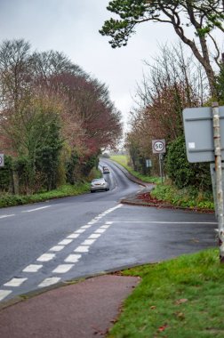 İngiltere kent düz giden kırsal yol