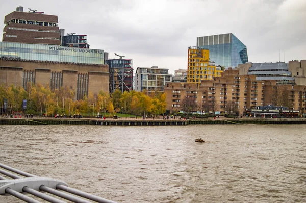 London south river with water and the buildings on the other side