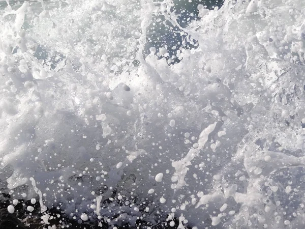 Splash Sea Wave Beach Close Details — Stock Photo, Image