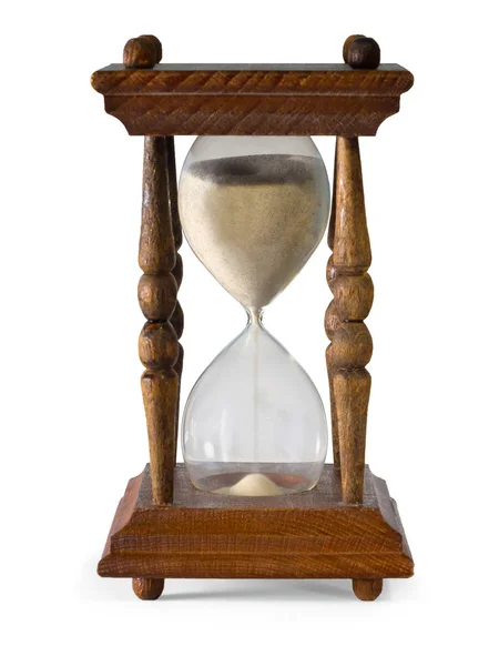 Old Hourglass Watched Isolated White Background — Stock Photo, Image