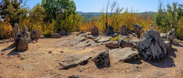 Círculo Piedra Religiosa Prehistórica Cromleh Bulgaria —  Fotos de Stock