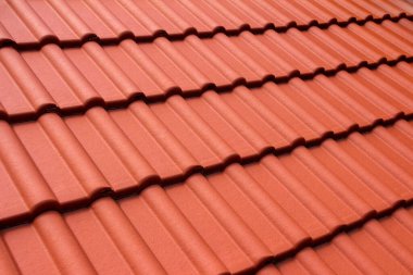 Orange roof tiles, overlapped, textured clipart