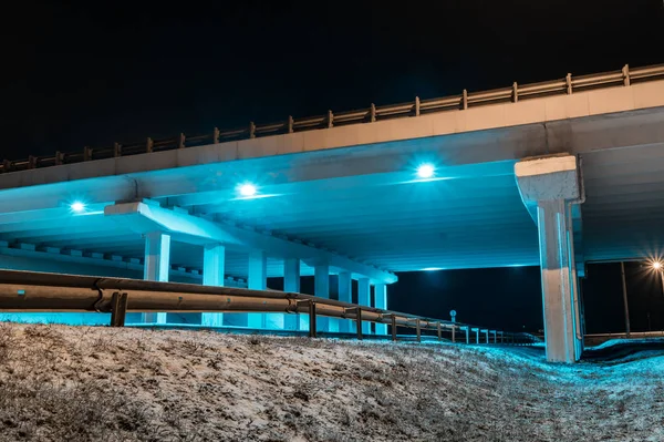 İnşaat köprü ışık mavi ulaşım gece mimari
