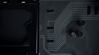 Yuvaya takılı olan Cpu açığa kamera.