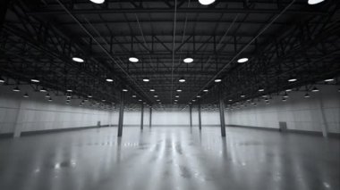 Büyük Modern boş ambar iç