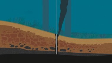 Petrol ve gaz üretim platformu üzerinde ateş