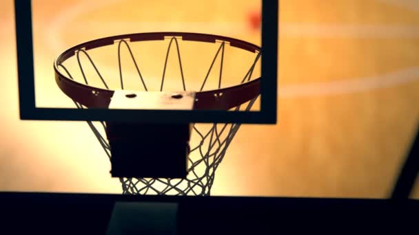 Kamera Potayı Basket Sahası Üzerinde Kaydırma — Stok video