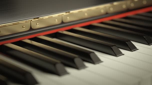 Clavier Pour Piano Avec Touches Piano Noir Blanc — Video