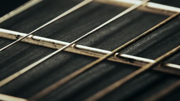 Detalhes Guitarra Elétrica Seis Cordas — Vídeo de Stock