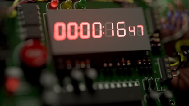 Countdown Explosive Tnt Bomb Digital Timer — Stock Video