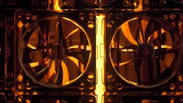 Loopbare Schot Cpu Fans — Stockvideo