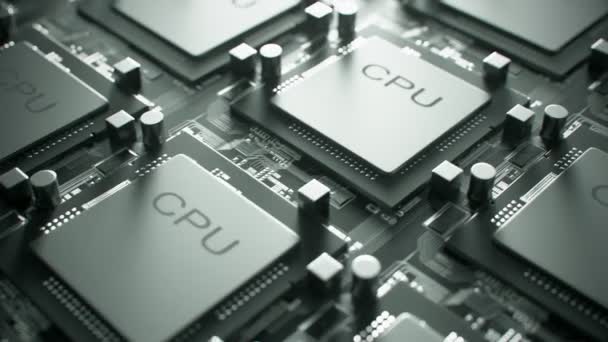 Disparo Loopable Chips Cpu — Vídeos de Stock