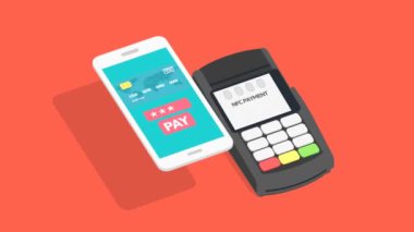 Nakitsiz mobil ödeme kavramı ile akıllı telefon ve Touch-az Terminal