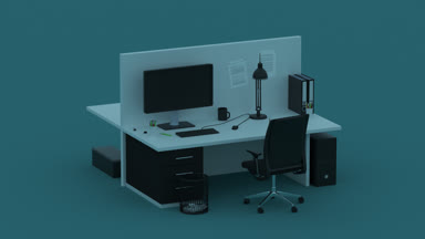 Modern ofis masası renkli arka plan dönüştürme