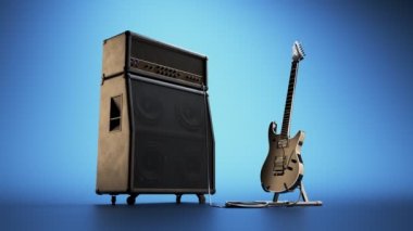 Bir elektro gitar eklemek için Jack kablo ile amplifikatör