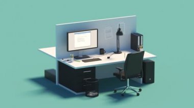 Modern ofis masası renkli Background.Error karşı dönüşümü