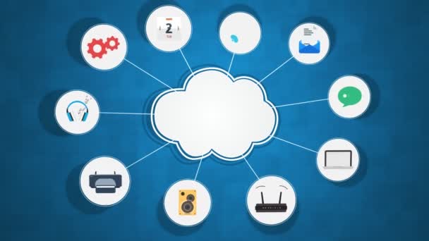 Nuages Calcul avec des icônes pour la conception Web et les applications mobiles 