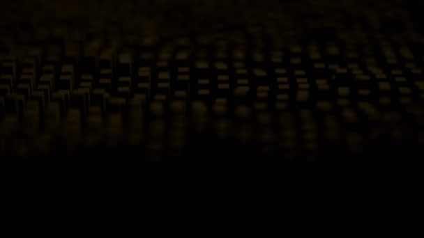 Detailní Záběr Záběr Ukazuje Zlatá Bloky Podobě Znamení Bitcoin — Stock video