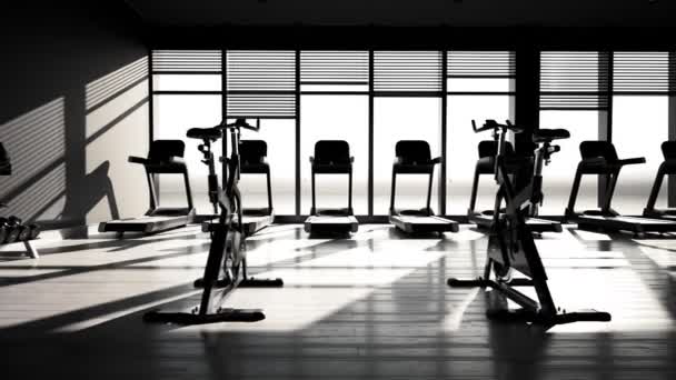 Interno Del Moderno Fitness Palestra Health Club — Video Stock