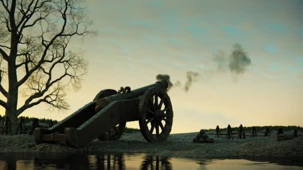 Mise Feu Une Boule Canon Sur Fort — Video