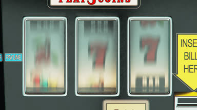 Slot makineleri üst üste loopable closeup çekim