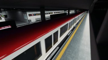 Metro tren istasyonunda. Metro boş Underground