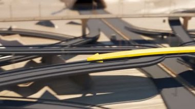 GPS harita. Sarı ok yolunu kullanarak çalışan.