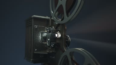 Eski vintage tasarı başlamak. Kamera yavaş yavaş uzaklaştırmak.