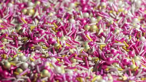 Espolvoreos Azúcar Colores Decoración Para Torta Panadería — Vídeos de Stock