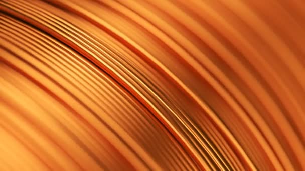 03093 Close Bare Bright Copper Wire Spool Loopable Animation — Stock Video