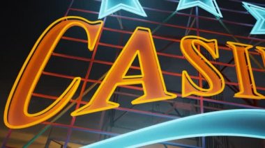 Geceleri parlayan Casino işareti