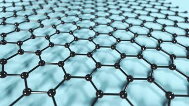 Animasyon bir grafen tabaka bir karbon nanotüp inişli çıkışlı. Nanoteknoloji bilim arka plan.