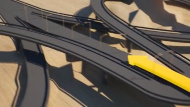 GPS harita. Sarı ok yolunu kullanarak çalışan.