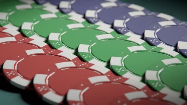 Loopable Tiro Chips Casino Layig — Vídeo de Stock