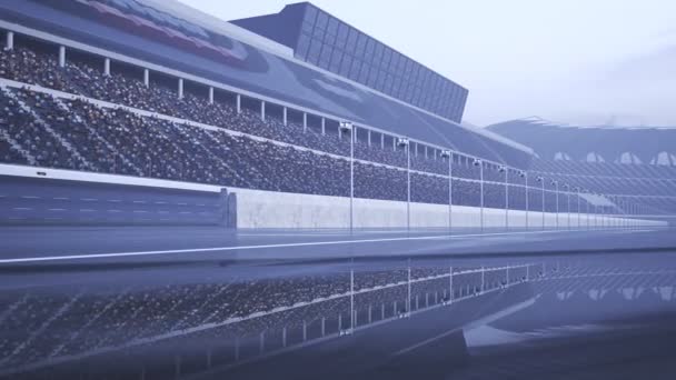 Yüksek Hızlı Yarış Araba Sürüş Parça Yarış Etrafında Sürüklenen Düşük — Stok video