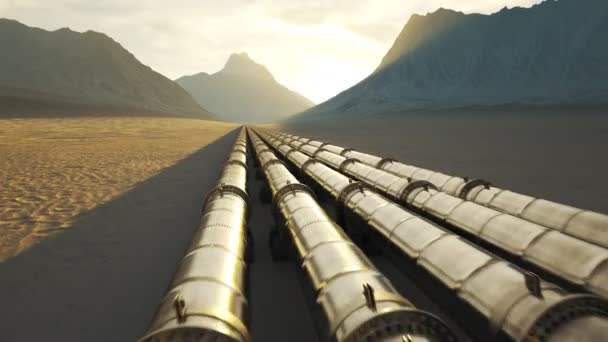 Pipeline tramonto . — Video Stock