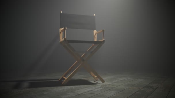 Simple Director Chair Close View — Stock Video