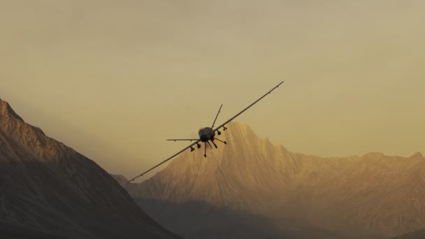 Drohne für militärische Raubtiere — Stockvideo