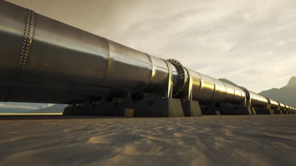 Pipeline sunset. — Stock Video