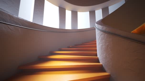 レンガの壁に取り付けられた階段 — ストック動画