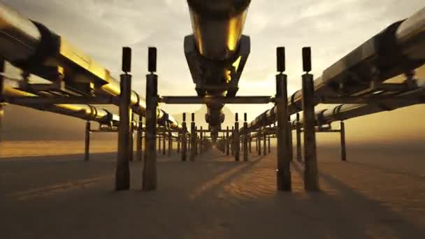 Csővezeték-naplemente. — Stock videók