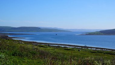 Arctic yaz aylarında Barents Denizi'nde bir koy