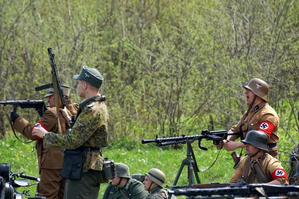 Sholokhovo Moscow Reg Russia Mei 2018 Nazi Bij Aanval Enactment — Stockfoto