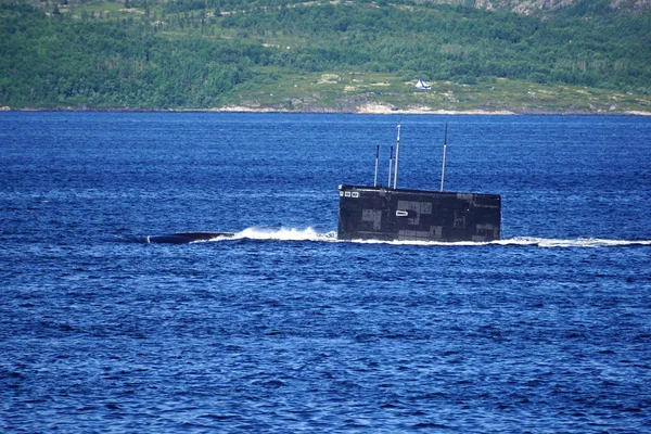 Submarino Diesel Elétrico Russo Classe Kilo Está Surgindo Baía Kola — Fotografia de Stock