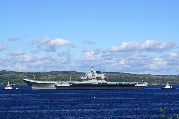 Severomorsk Rússia Julho 2017 Cruzador Porta Aviões Russo Soviético Almirante — Fotografia de Stock